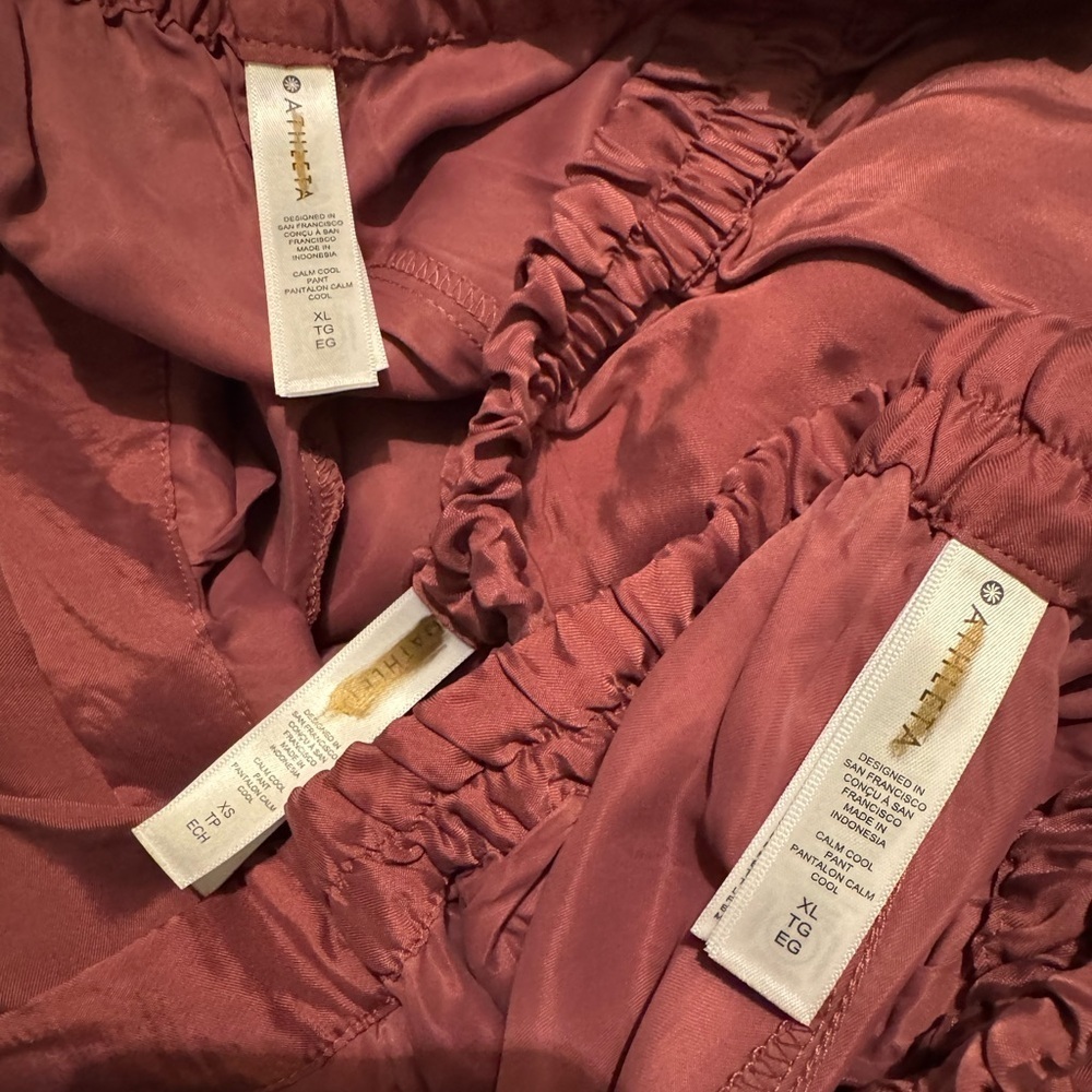 NWOT Athleta Calm Cool Silky Mauve Pant XL - Picture 4 of 6